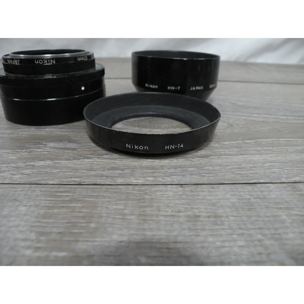Nikon HN-7 HN-12 HN-14 Lens Hoods & Filter Adapter Ring Set 52mm Japan
